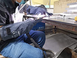 ▶ Guantes de soldador de forja de cuero/herrero/Mig/tig 16 pulgadas 932 °F resistentes al calor guantes a prueba de calor para barbacoa/parrilla/estufa/soldador TIG/Mig/soldadura con costuras de Kevlar manga larga gris