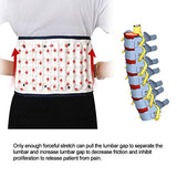 ▶ Cinturón de protección Lumbar  Ajustable, Postura de la Correa de Cintura Inflable Dispositivo de tracción de Disco para Corrector de Soporte Lumbar para Hombres y Mujeres(Blanco)