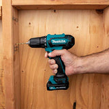 ▶ MAKITA Taladro de iones de litio inalámbrico 3/8 pulgadas Driver-Drill Kit (2.0 Ah) Makita FD09R1 12 V Max CXT®