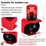 Alarma de sonido industrial y luz de advertencia de emergencia para exteriores, bocina de seguridad, estroboscópica de voz, 120 dB, impermeable, SF-513 (CA 110 V)