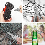 ▶ Juego de Cuchillos de Alicates de Herramientas 24 en 1, Destornillador de Alta Resistencia, Herramienta Multifunción de Acero Inoxidable, que se Utiliza para Cazar, Hacer Senderismo, Acampar, Sobrevivir al Aire Libre, etc. (Plateado)