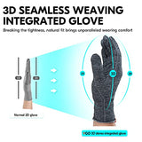 ▶ Guantes resistentes a los cortes, forro anticorte HPPE, protección de manos, nivel EN388 E, nivel ANSI A6 (talla M, gris, HY3594)