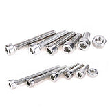 💢 Hilitchi 420pcs M2 M3 Stainless Steel Hex Socket Head Cap Screws Nuts Assortment Kit with Box (304 Stainless Steel) by Hilitchi