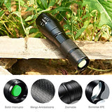 🔦 Linterna recargable GJP Linterna LED Recargable Alta Potencia Militar, Linterna Táctica Lámpara Portátil 1600 Lúmenes, IPX6 Impermeable Linterna Para Bicicleta/Senderismo/Cámpings, 5 Modos de Luz Zoomable Luz De Emergencia