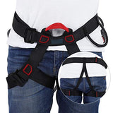 ▶ Arnés de Seguridad, Arneses de Seguridad para la Detención de Caídas, Cinturón de Seguridad Medio Cuerpo para Escalada en Roca Rappel Trabajo Aéreo Cinturón de Seguridad(Negro)
