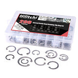 ▶ Hilitchi - Juego de 200 Anillos de retención de Clip de Acero Inoxidable 304, tamaño 15