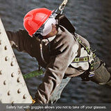 LAJS Casco de protección de Seguridad, Gorro de Seguridad con absorción de Impactos para Evitar el Impacto de la Niebla, los arañazos y los Rayos UV para el Trabajador(6.00 * 6.00 * 4.00cm-Rojo)