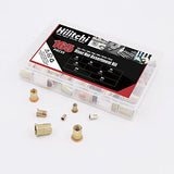 💢 Hilitchi 165 piezas de tuerca de remache de acero al carbono chapado en zinc mezclado con remache roscado M3 / 4/5 / 6/8 / 10/12