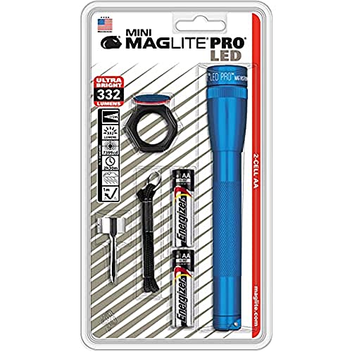 ▶ MAGLITE  Mini LED 2 celdas Aa Pro linternas azul