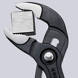 ▶ KNIPEX Cobra Tenaza para Bombas de Agua Hightech Recubiertos de Plástico Antideslizante, 180 mm, color gris