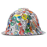 ▶ Casco de seguridad aprobado por OSHA de ala completa, casco de seguridad, caos de personajes, dibujos animados y anime, diseño personalizado, Cascos de Construcción, suspensión de trinquete ajustable de 6 puntos