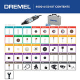 ▶ Dremel 4000 Mototool Con 6 Aditamentos y 50 Accesorios + Maletín