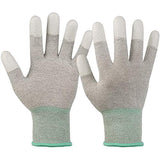 ▶ Guantes Antiestáticos ESD, guantes de trabajo con visualización táctil, fibra de carbono, guantes antiestáticos, para proteger la seguridad del ensamblaje del computadora (L)