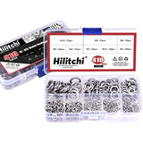 💢Hilitchi - Juego de 410 arandelas de acero inoxidable 304 (8 tamaños)