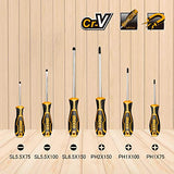 ▶ Set De 6 Destornilladores con punta Magnética Desarmadores Phillips Y Plano Acero Cr-V HKSD0628