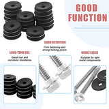 ▶ Hilitchi Juego de 70 tornillos hexagonales de acero inoxidable 410 de 12 x 1-1/2 pulgadas, con arandelas de junta de sellado EPDM de neopreno M5.5 x 19