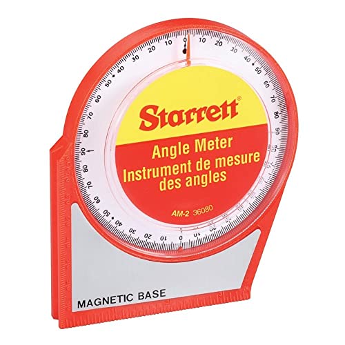 ▶ Starrett AM-2 Medidor de Ángulos, Rojo/Negro