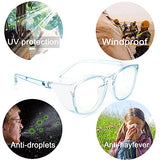 ▶ HATOYUME Gafas de seguridad antivaho, antipolvo/rayos azules, gafas protectoras TR para hombres y mujeres