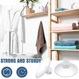 ▶ Paquete de 50 mini ventosas transparentes de 20 mm para mesas de vidrio sin ganchos, ventosas para ventosas para decoración del hogar, ventosas de goma, pequeñas perchas para ventanas en casa y oficina