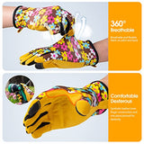 ▶ Guantes de jardinería para mujer, guantes de trabajo transpirables para patio/jardín con pantalla táctil para malezar, excavar, plantar