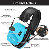 ▶ Protección electrónica para los oídos, reducción de ruido, amplificación de sonido, orejeras de seguridad para rango de pistolas, caza (azul 2)
