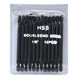 Neiko 10027 un 1/8" doble extremo brocas HSS, 12 unidades | Revestimiento de nitruro de