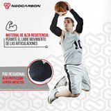 NeoCarbon Codera Deportiva de Neopreno contra Impacto (1 par), Compresión Ajustable para Brazo con Protector de Espuma en el Codo, Negro Chica