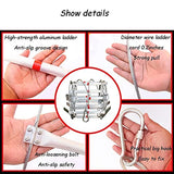 ▶ Escalera de Cuerda de Escape, Escalera de Fuego de Aleación de Aluminio, Equipo de Escape Fuego Cuerda de Alambre Escaleras de Emergencia contra Incendios(Size:8M/26.3FT)