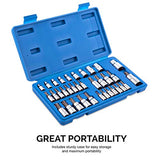▶ NEIKO | Juego de 35 piezas, acero S2 y Cr-V, 1/4", 3/8" y 1/2"