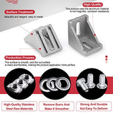 Hilitchi Juego de 230 conectores de perfil de aluminio que incluye soporte de esquina, soporte de esquina de extremo de 3 vías, tuerca de ranura en T, tornillo de tornillo de botón con brida para perfil de extrusión de aluminio de la serie 2020