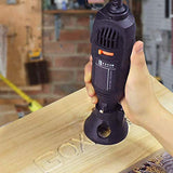 ▶ Esmeriladora o Amoladora 140 Accesorios, 130W Multiherramienta Mini Amoladora eléctrica Herramienta Rotativa multifunción con Eje Flexible/Portabrocas Sin Llave para Manualidad y Creación Bricolaje