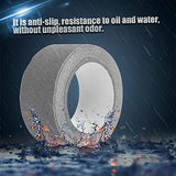 ▶ Cinta antideslizante , Cinta Antideslizante para Peldaños de Escalera, para Decoración y Advertencia - Pisada para Escaleras, Escalones, Interiores, Exteriores(Gris)