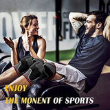 ▶ Rodillera con almohadilla de gel  compresión para hombre y mujer, con almohadillas de gel desmontables, soporte de rodilla para correr, desgarro de menisco, ACL, artritis, alivio del dolor de articulaciones, deportes, paquete de 1 (XXL, negro rojo)