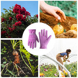 ▶ HANDLANDY Guantes de jardinería de cuero para mujer, malla 3D de ajuste cómodo guantes de jardín (medianos, rosa mejorado)