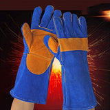 ▶ Guantes Soldador Soldadura Guantes de protección más Jiatuo a Prueba de Fuego Desgaste, Guantes de Trabajo de Calor Aislamiento Soldador