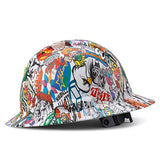 ▶ Casco de seguridad aprobado por OSHA de ala completa, casco de seguridad, caos de personajes, dibujos animados y anime, diseño personalizado, Cascos de Construcción, suspensión de trinquete ajustable de 6 puntos
