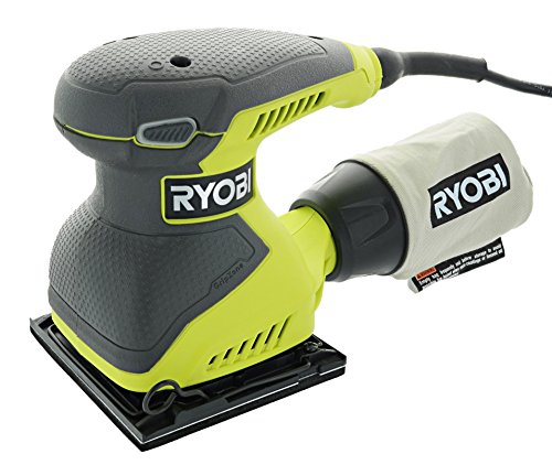 Lijadora con cable 2 amperios 1/4 pulgada 14,000 OBM cuadrado orbital de acabado Ryobi