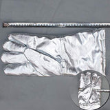 ▶ Guantes ignífugo de papel de aluminio de alta temperatura Guantes Resistencia de la hornada Anti-escaldar Anti-Liquid nitrógeno amoniacal Oxyge