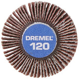 Dremel 503 Flap rueda, grano 120, 3/8 pulgadas, plateado