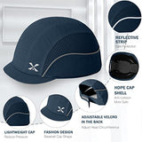 ▶ Gorra de seguridad, ligera, de seguridad, protección de la cabeza, transpirable, gorra de protección de la cabeza (M18109H-Navy-Micro Brim)