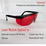 ▶ PUREWORDS 405nm 445nm Azul Violeta Luz Cnc Laser Gafas | Gafas protectoras de ojos para protección de ojos | Gafas DIY Color Rojo