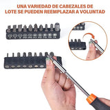 ▶ Caja de Herramientas Básica 26 en 1, Translúcido, Colgante, Portátil, Universal,Juego de Herramientas Básica Imprescindible de Mano para el Hogar para supermercado Reparaciones Diarias.