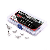 💢 Hilitchi 100 piezas M3 M4 M5 M6 M8 M10 Wingnut Butterfly Wing Tuercas Surtido Kit de surtido de tuercas de mariposa de acero inoxidable 304