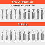 Juego de extractores de tornillos dañados y juego de extractores de pernos, 2-21 mm, removedor de tornillos pelados de 39 piezas, removedor de tuercas para quitar pernos dañados, congelados, oxidados, redondeados, tuercas y tornillos
