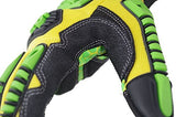 Seibertron High-VIS SDXG2 Dexterity Super Grip Gel Aceite y Gas Anti-Vibración Protección contra Impactos Guantes de Seguridad CE EN388 4131 S