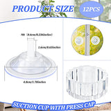 ▶ 12 piezas de ventosa de tuerca de tornillo totalmente transparente fuerte de 1.78 pulgadas, ventosa transparente de ajuste de mano con tuerca de presión, ventosa, gancho de tuerca de tornillo, ventosa de vidrio para mesa para el hogar