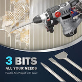 ▶ Juego de broca cinceles con vástagos SDS Max, juego de 3 brocas de cincel SDS Max▶