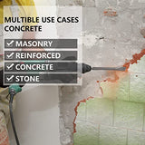 HOGESA® Cincel SDS Plus, 4PCS Juego de Cinceles para Concreto Cincel para Azulejos Estuche de Almacenamiento para MamposteríA, HormigóN, Ladrillo, Piedra
