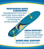 ▶ DR. SCHOLL'S  Comfort and Energy Massaging Gel Insoles for Men, 1 Pair, Size 8-14