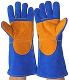 ▶ Guantes Soldador Soldadura Guantes de protección más Jiatuo a Prueba de Fuego Desgaste, Guantes de Trabajo de Calor Aislamiento Soldador